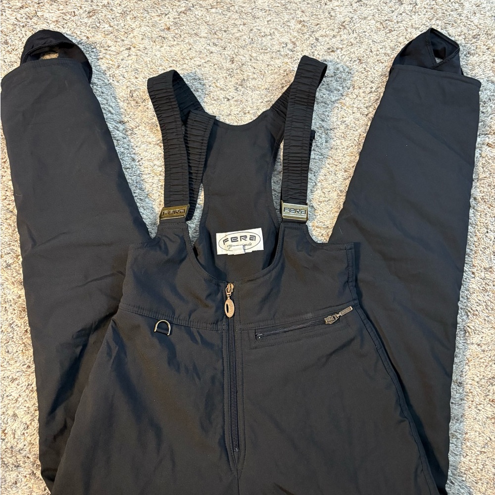 Fera Vintage Black Women's Snow Suit Overalls Size 6 - Picture 5 of 16